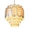 Hello Honey® 17.5" 4-Tier Capiz and Metal Chandelier